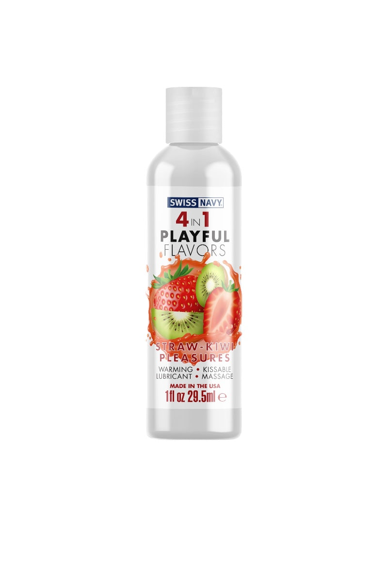 Swiss Navy 4-in-1 Playful Flavors - 1 Fl. Oz. - Strawberry Kiwi