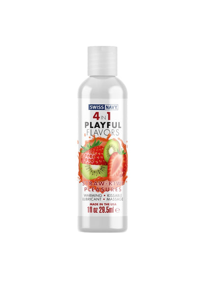 Swiss Navy 4-in-1 Playful Flavors - 1 Fl. Oz. - Strawberry Kiwi