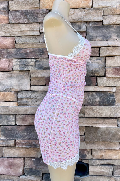 Floral Mesh Babydoll Set