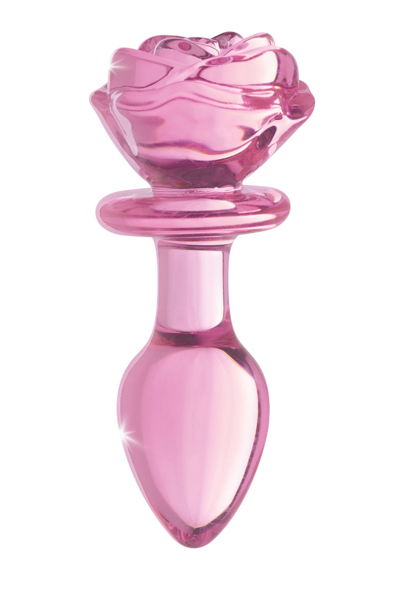Booty Sparks Medium Rose Glass Plug