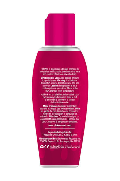 Hot Pink Warming Lubricant for Women 
