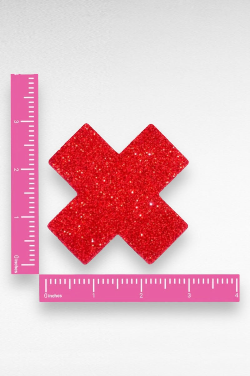 Ravish Me Red Glitter X Factor Nipple Cover Pasties