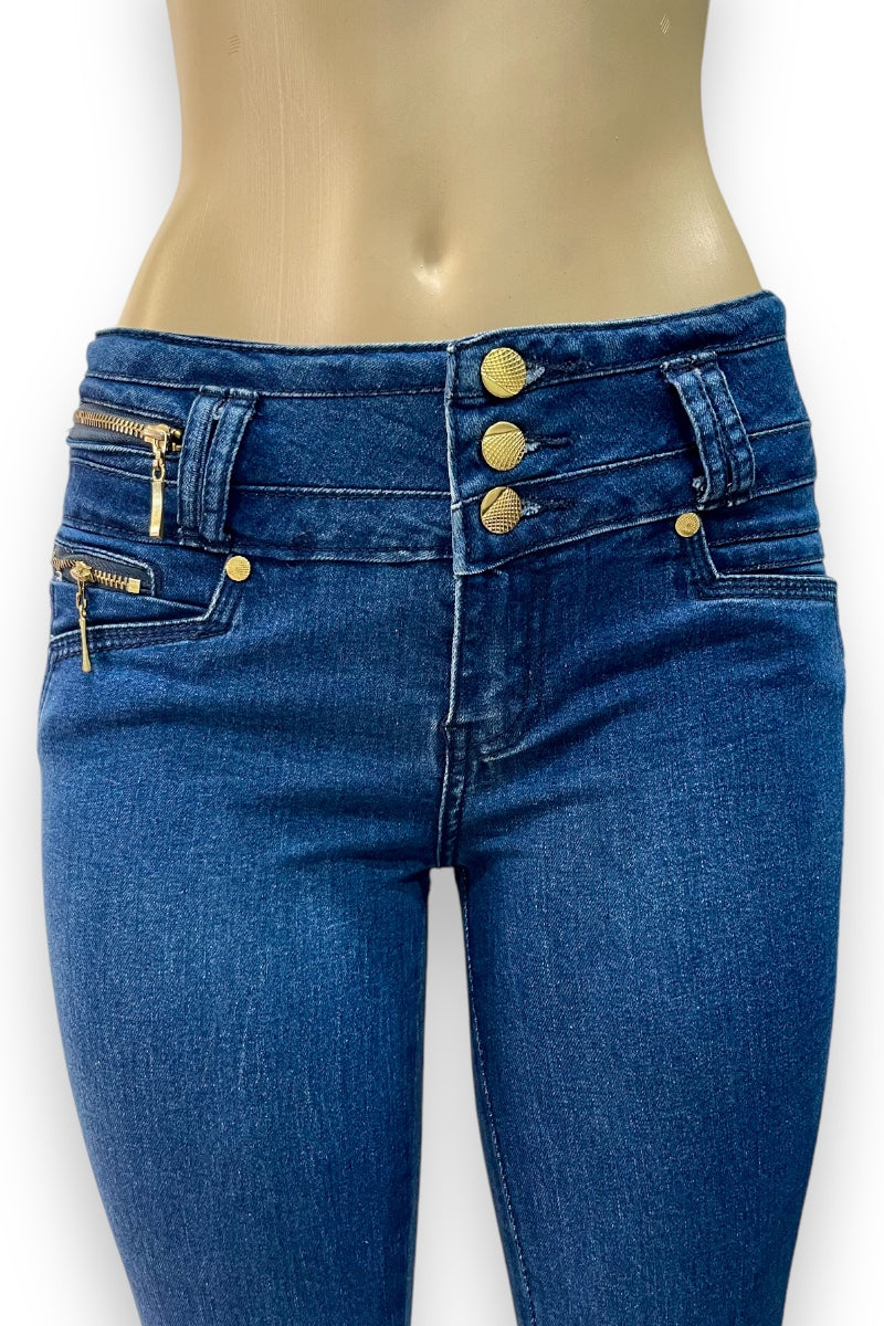 No Back Pocket Zipper Jeans