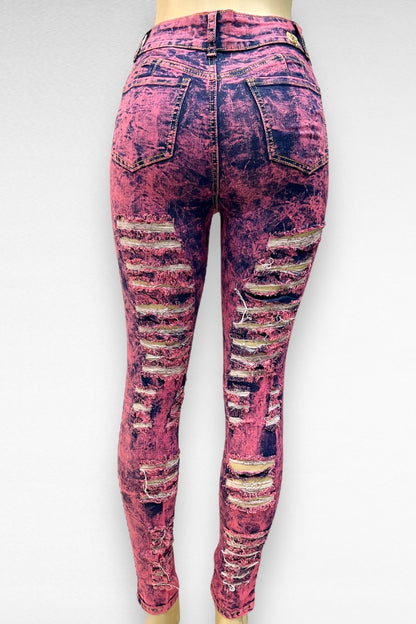 Very Distressed Skinny Jeans