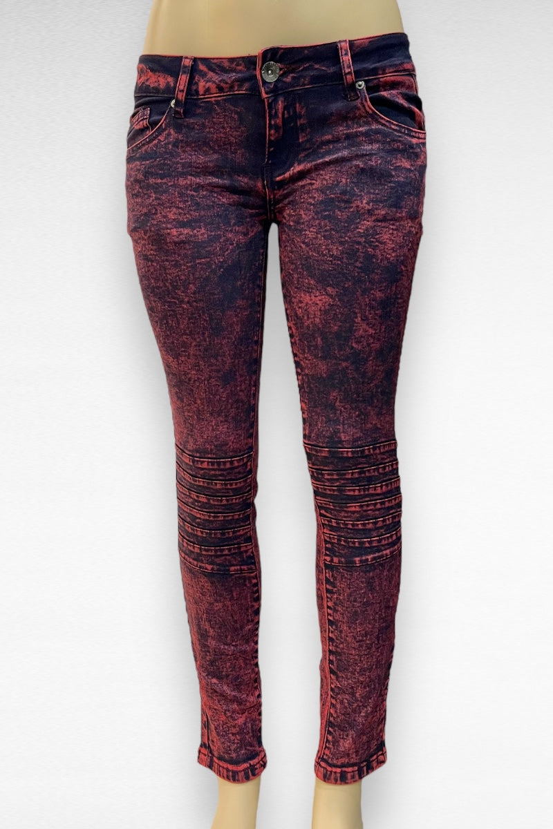 Low Rise Acid Wash Jeans