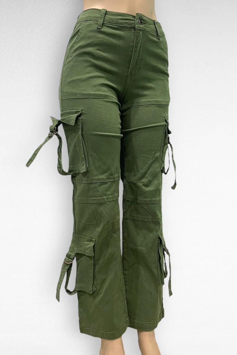 Multi Pocket With Straps Cargo Pants