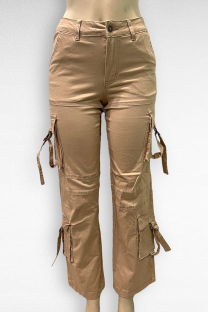 Multi Pocket With Straps Cargo Pants