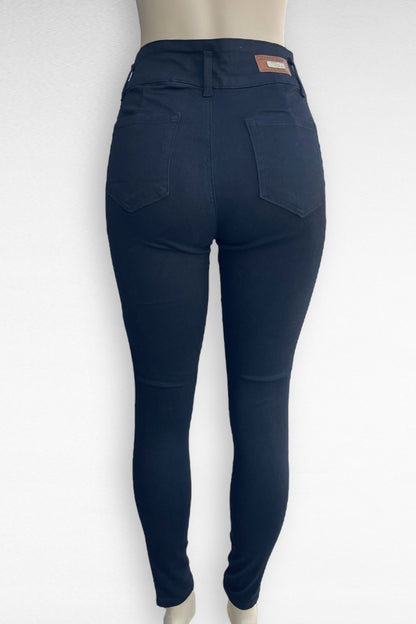 High Waist Solid Butt Lifting Jeans