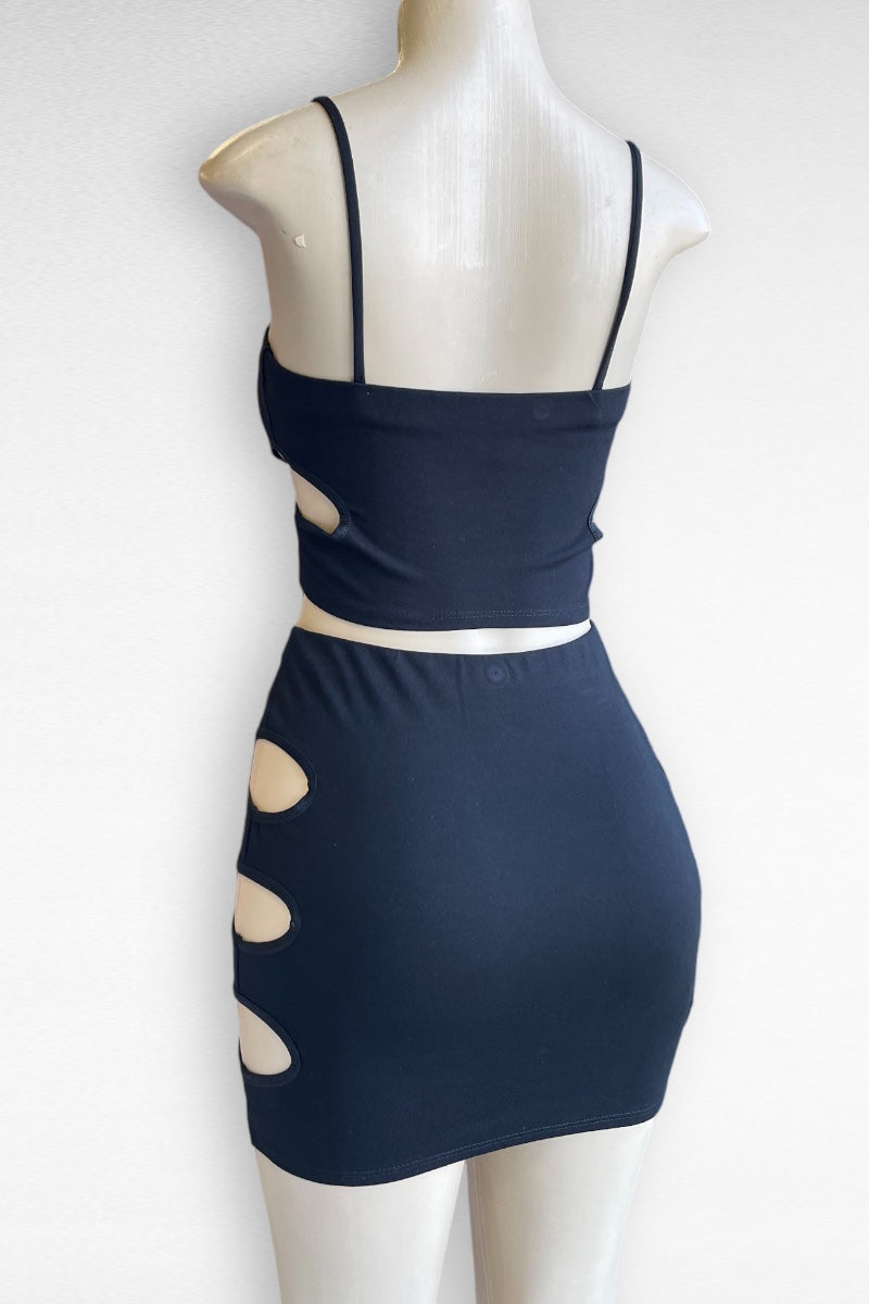 Open Cut Bodycon Matching Set