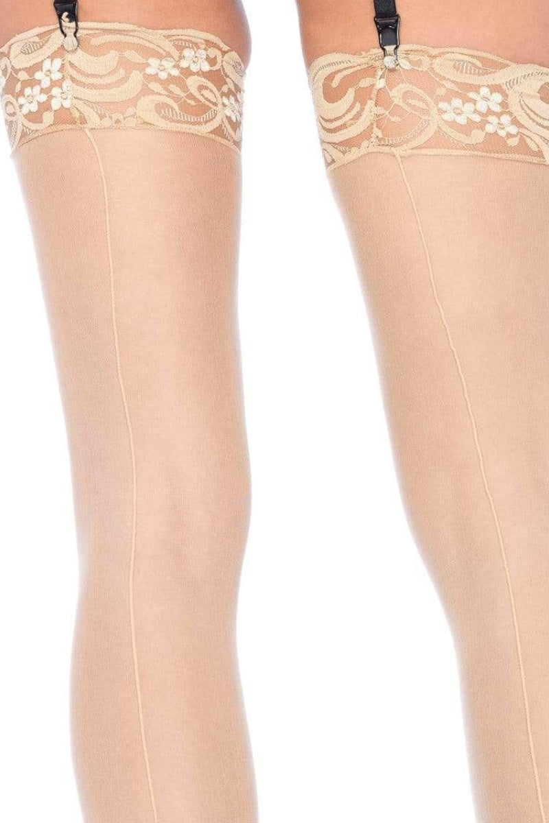 Nuna Sheer Thigh High Stockings - NUDE