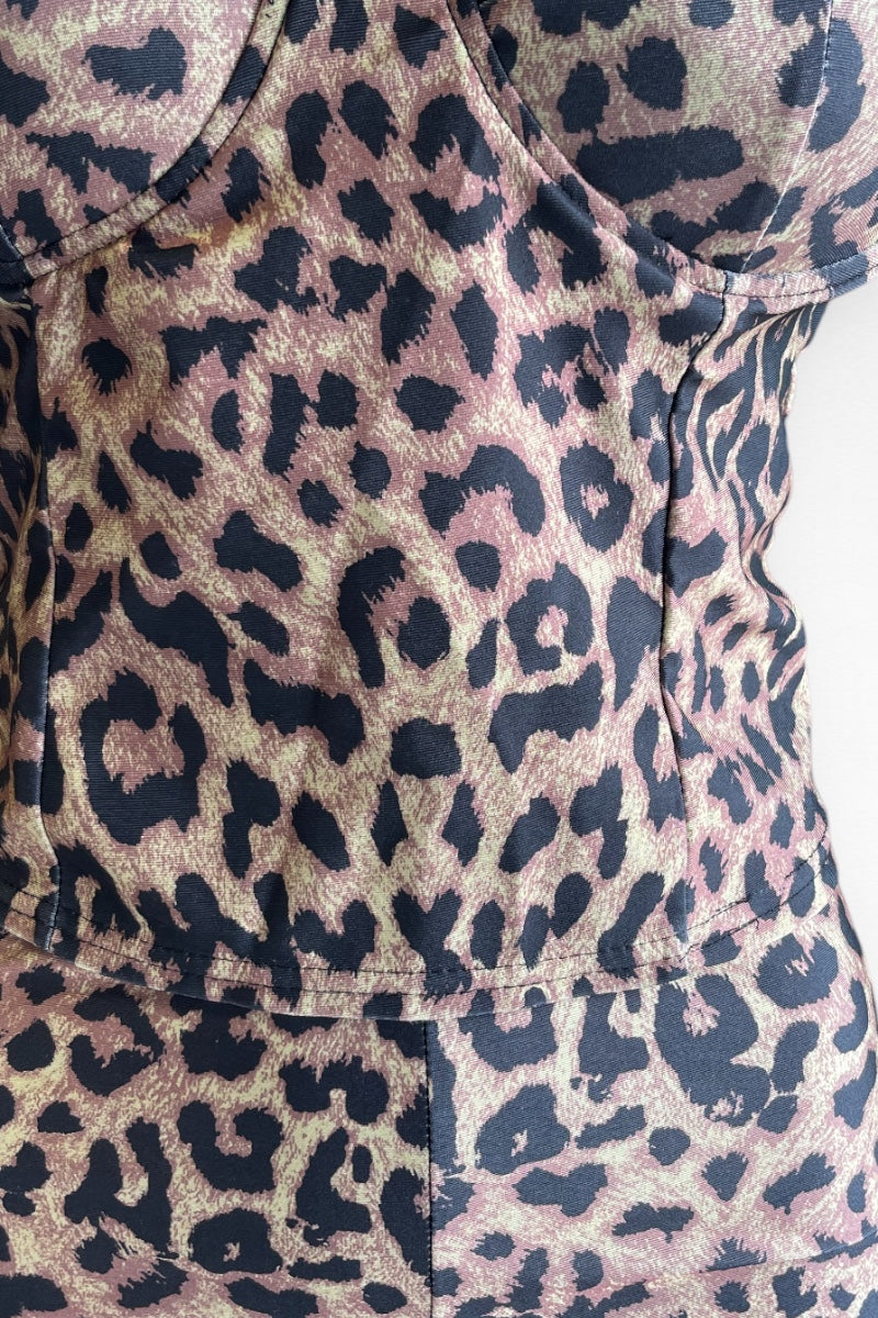 Leopard Cami Top And Biker Shorts Set