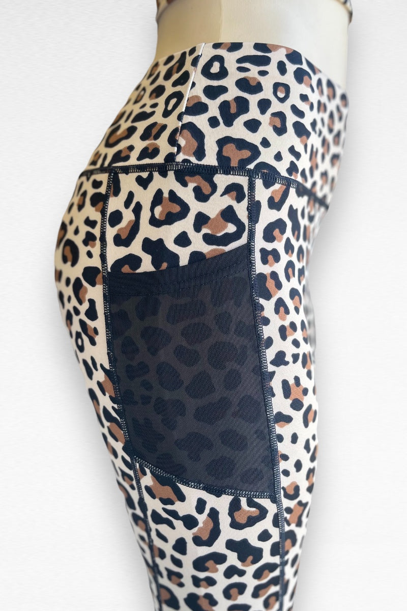 3 Piece Leopard Print Activewear Set