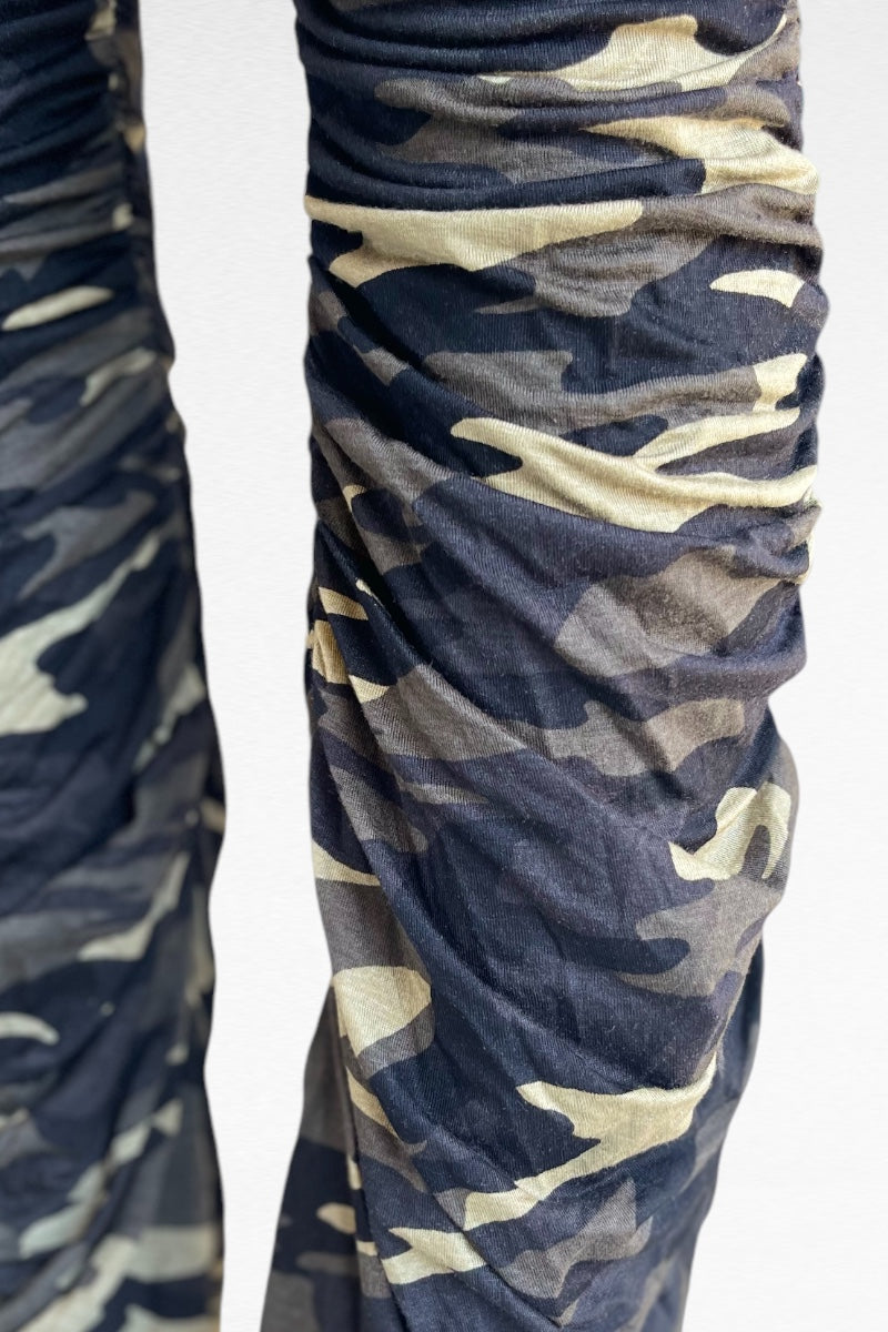 Queen Camo Top and Ruched Pants Set