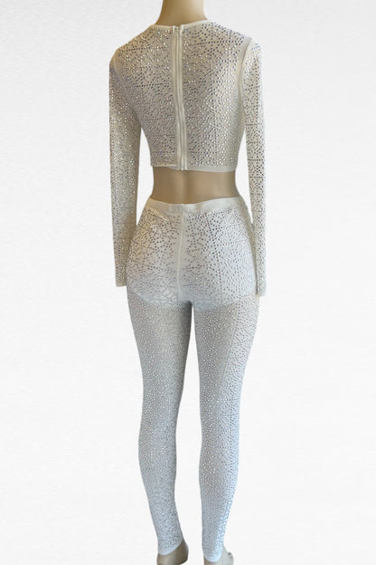 Studded Long Sleeve Top and Pants Set