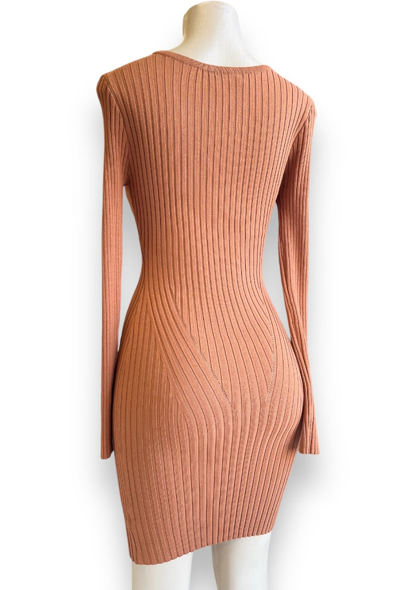 Contour Cut Sweater Dress