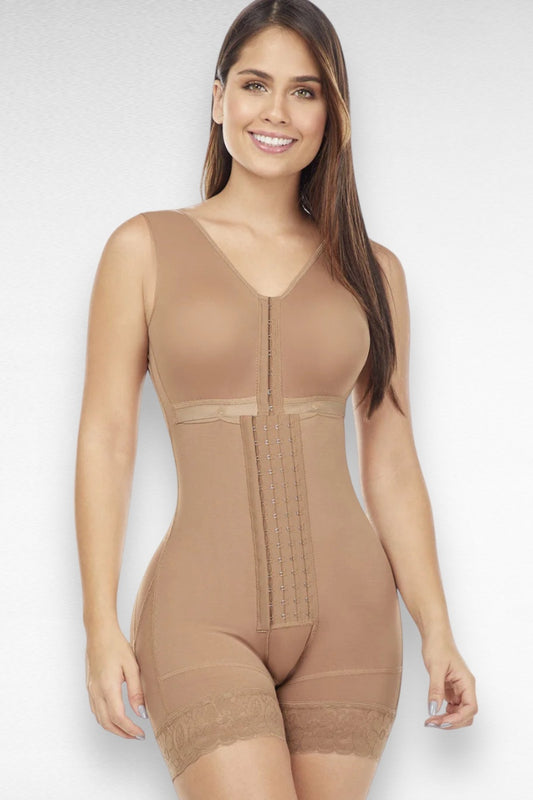 Stage 2 High Compression Post Surgery Shapewear W/ Bra - Mocha