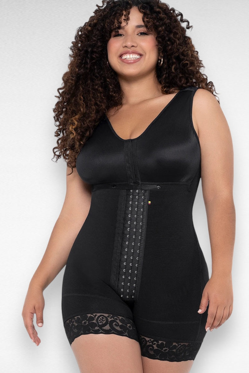 Stage 2 High Compression Post Surgery Shapewear W/ Bra - Black