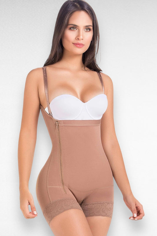 Stage 2 Bodysuit Shaper Shorts With Side Zipper