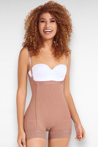Stage 2 Bodysuit Shaper Shorts With Side Zipper
