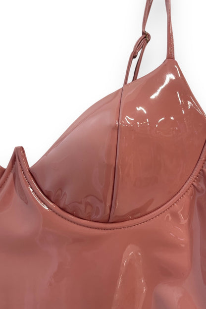 Latex Underwire Bustier Bodycon Dress