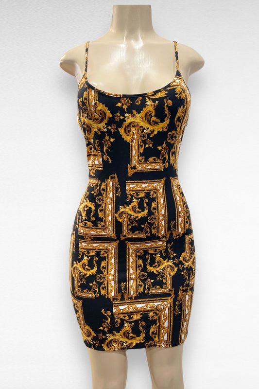 Baroque Print Cami Dress