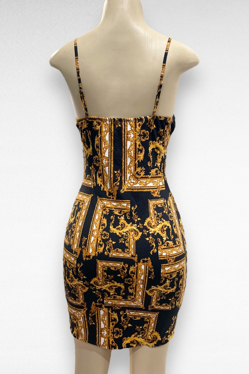 Baroque Print Cami Dress