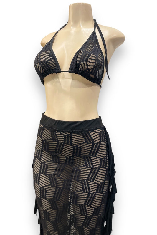 Tropical Cover Up Mesh Set