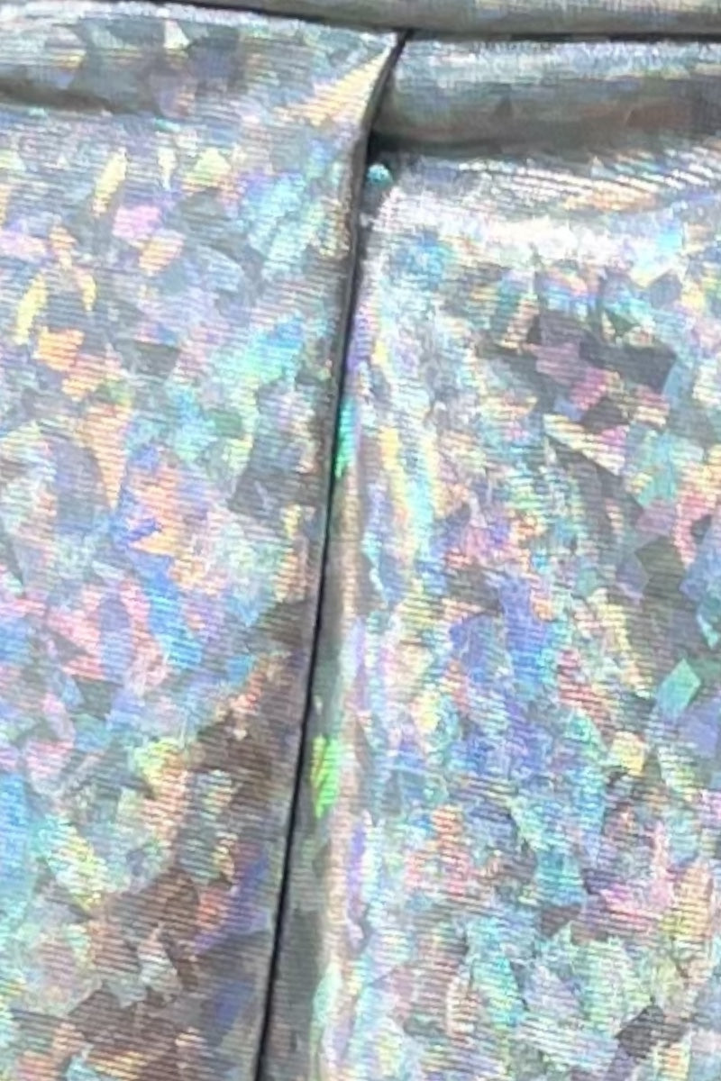 Holographic Pleated Mini Skirt