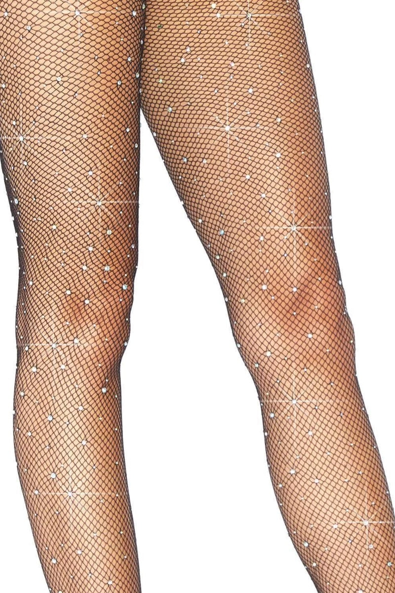 Colby Rhinestone Fishnet Tights