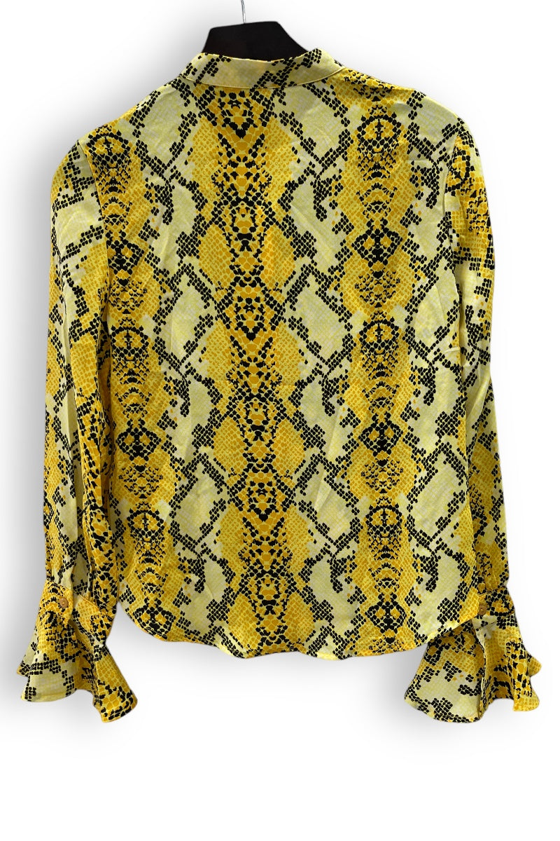 Snake Print Chiffon Blouse