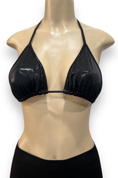 Metallic Triangle Bikini Bralette