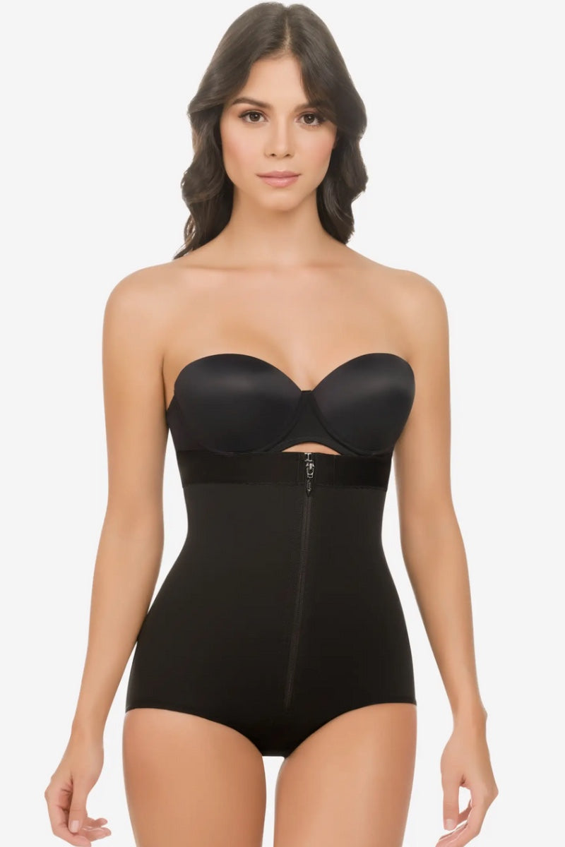 High-Compression Strapless Zipper Body Shaper 