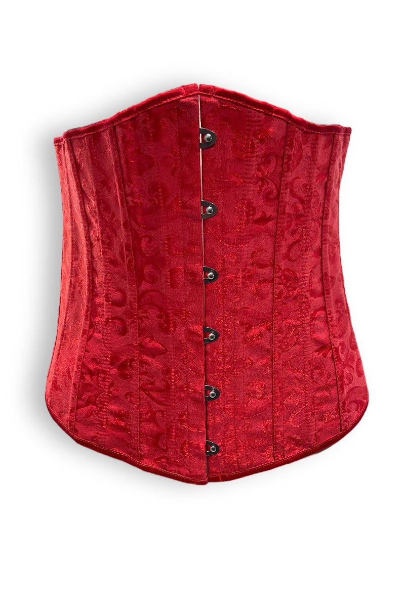 Satin Jacquard Corset Belt Cincher Top