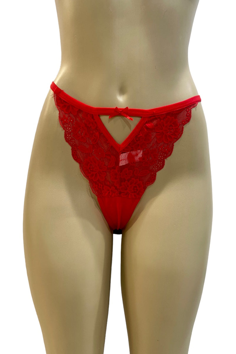 Cut Out Lace G String Thong