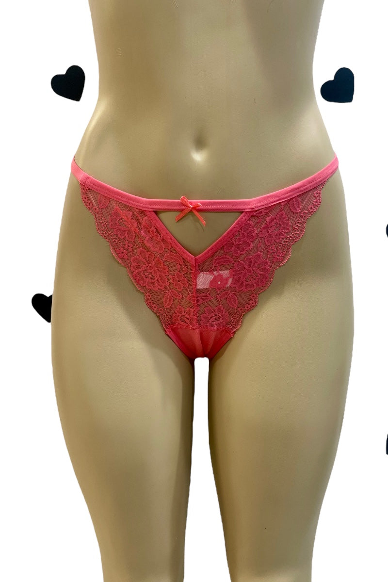 Cut Out Lace G String Thong