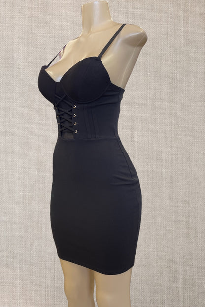 Lace Up Bustier Dress