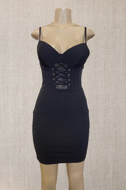 Lace Up Bustier Dress