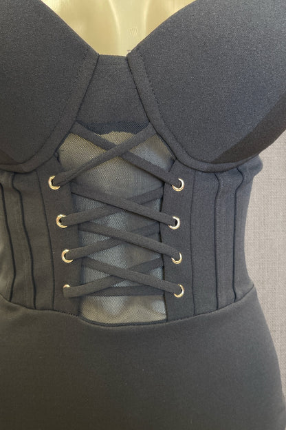 Lace Up Bustier Dress