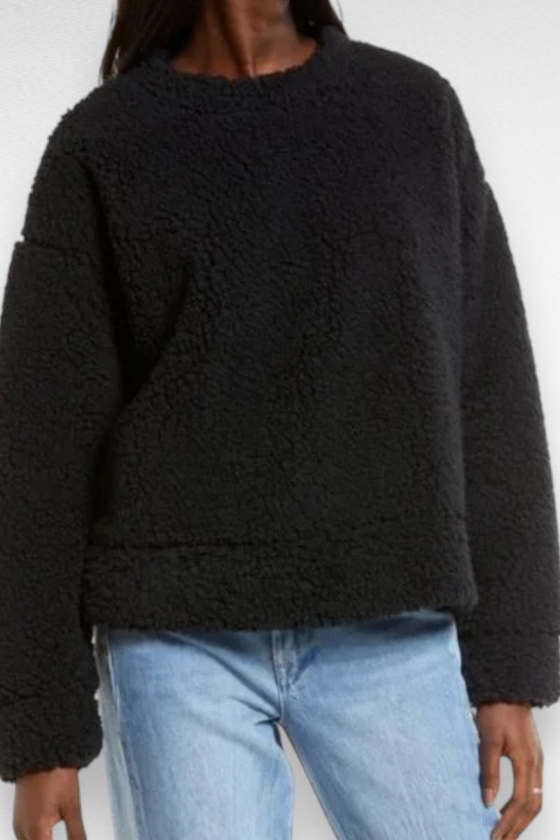 Sherpa Crewneck Pullover Sweater 