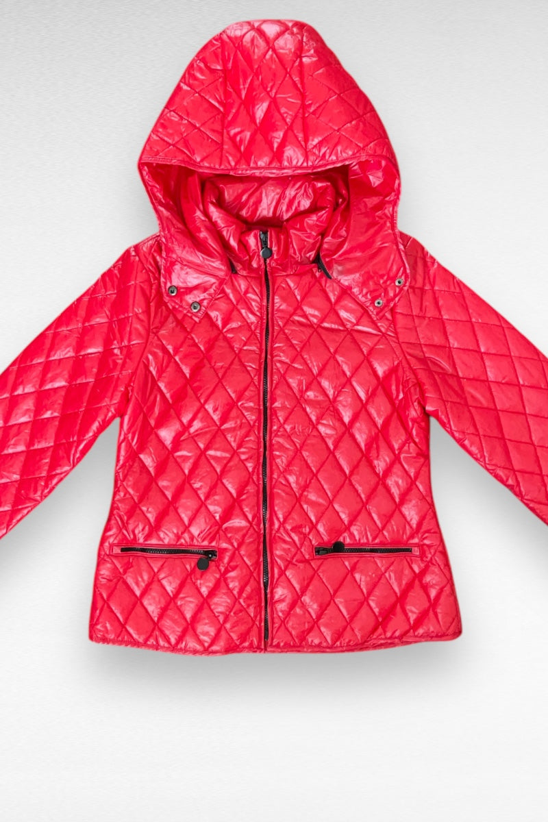 Winter Quilted Zipper Hooded Jacket