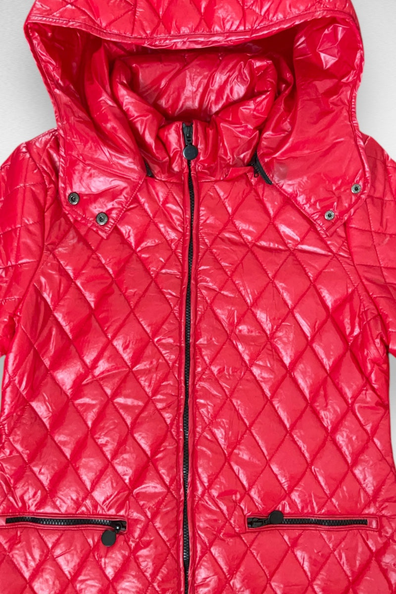 Winter Quilted Zipper Hooded Jacket