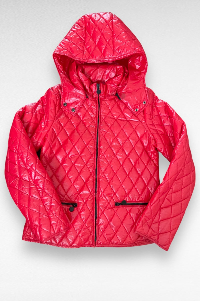 Winter Quilted Zipper Hooded Jacket