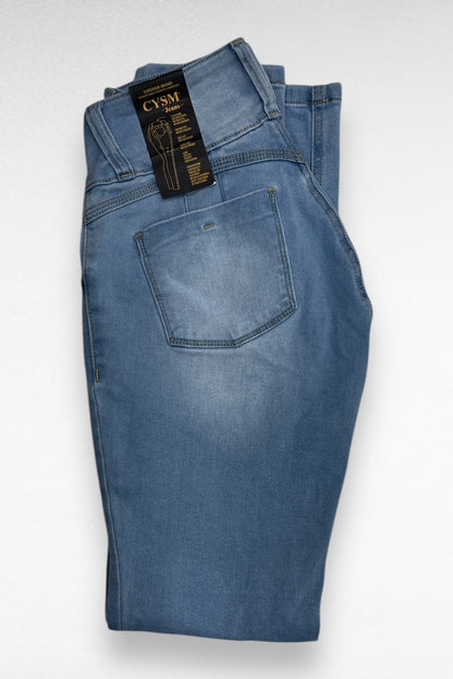 Ripped Fitted Colombian Push Up Jeans