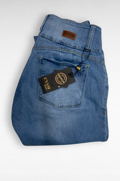 Colombian Solid  Push Up Jeans
