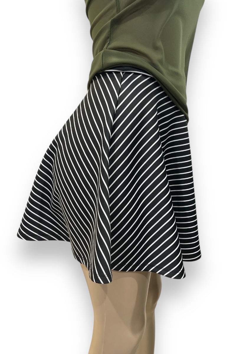 Striped Flared Skirt