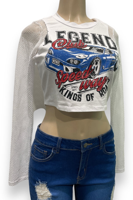 Legend Club Graphic Cropped Tee