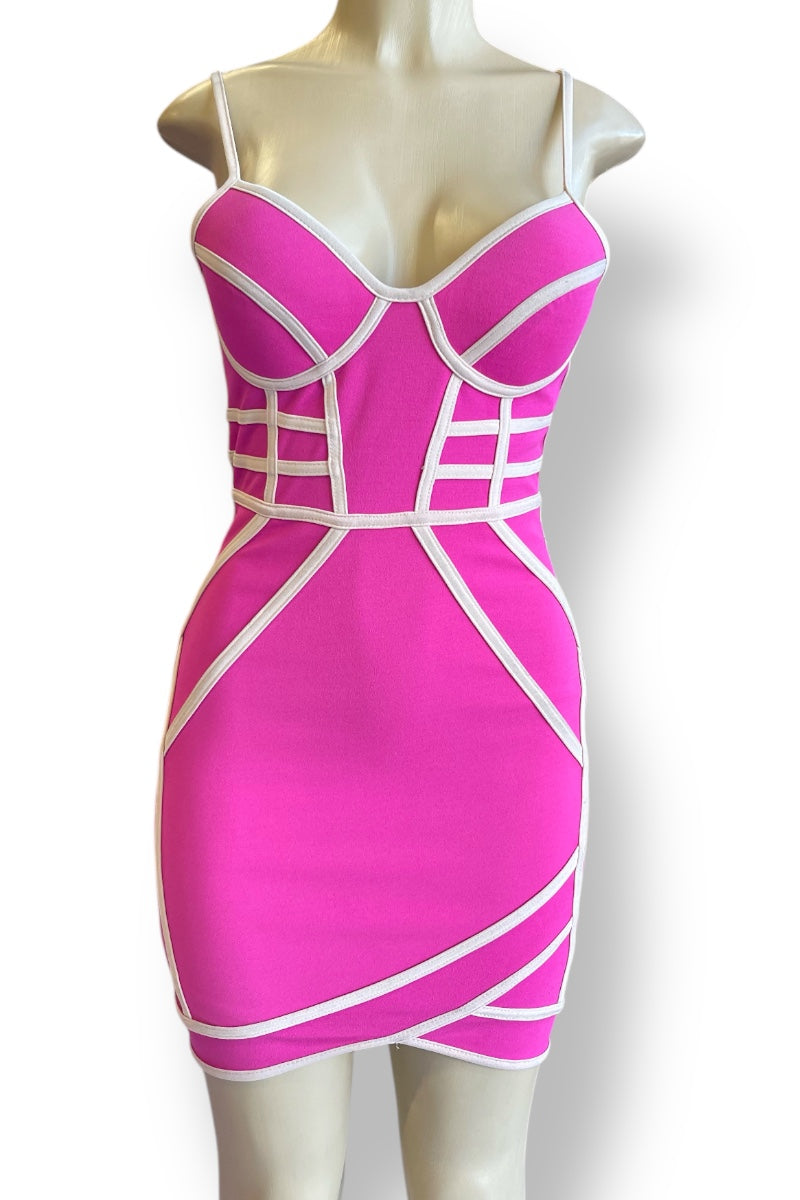 Piping Color Block Dress