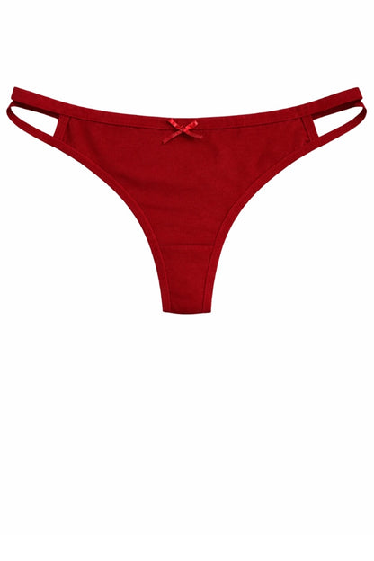 Red thong on a white background
