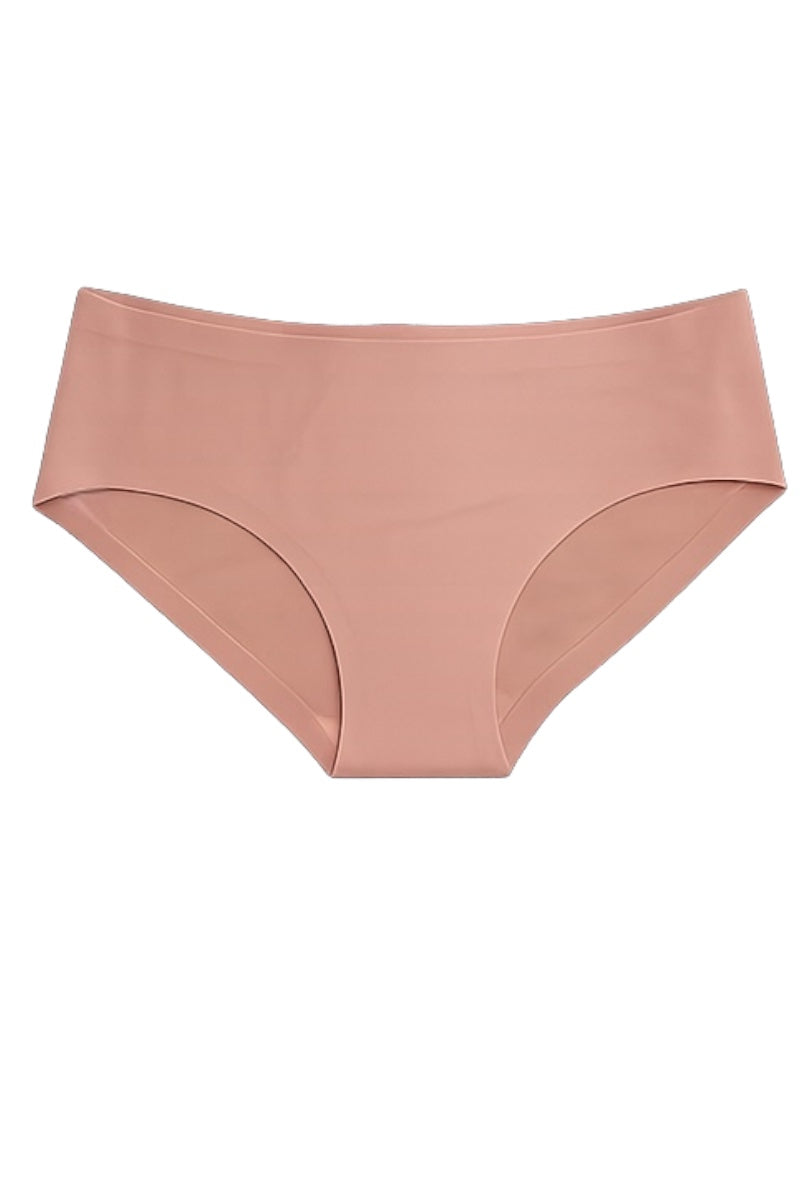 Rose-colored underwear on a white background