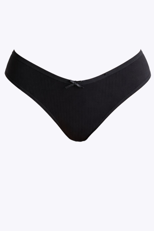 Black underwear on a white background
